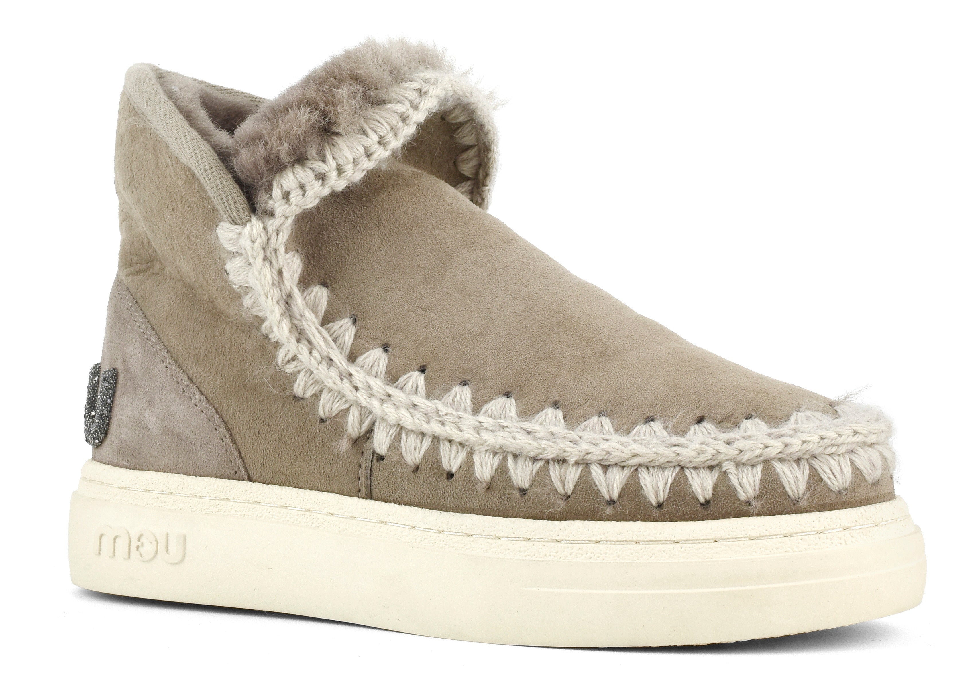 MOU Sneaker Donna Eskimo Bold Glitter Logo-Elephant Grey