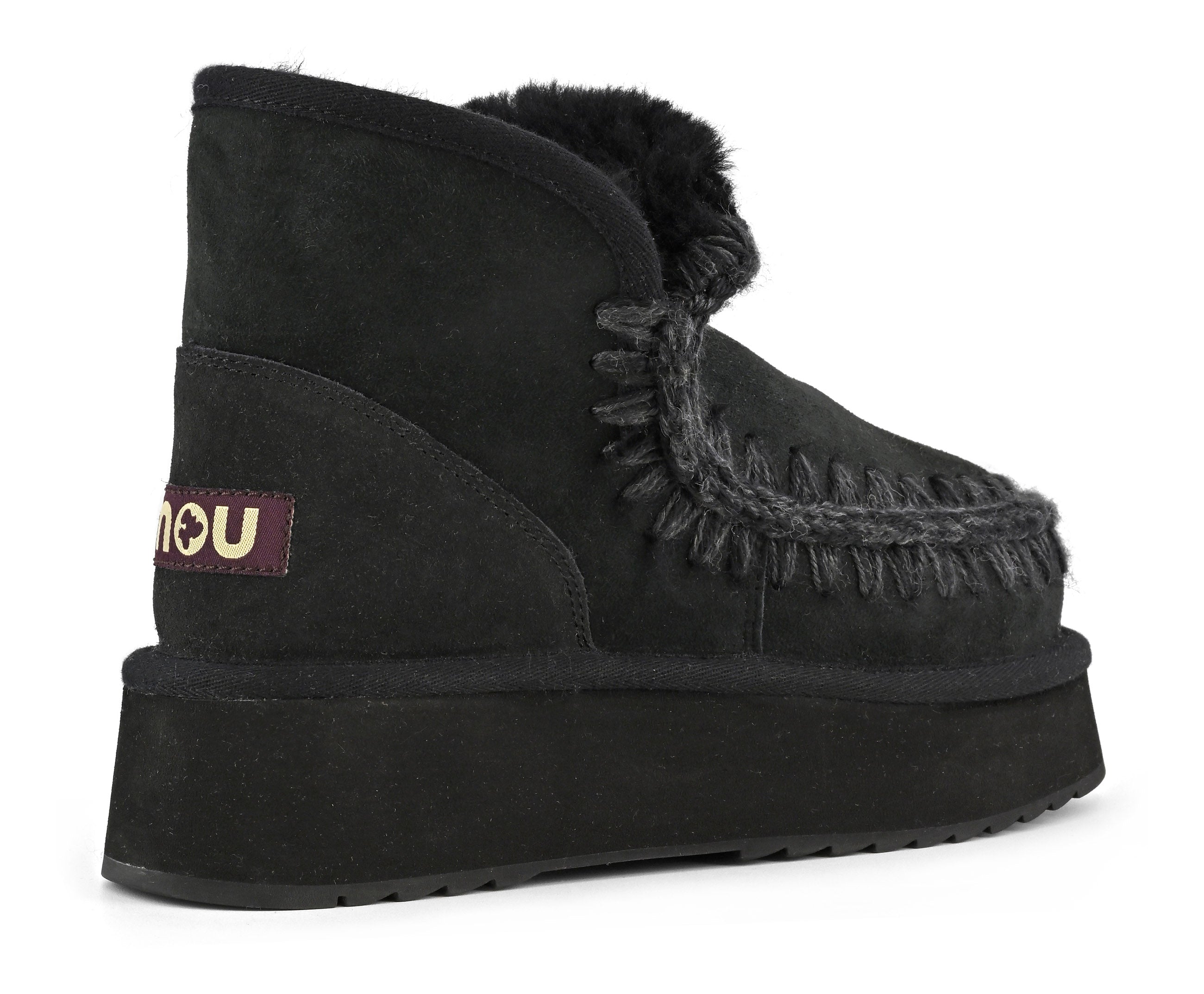 MOU Stivaletto Donna Mini Eskimo Platform Boot-Black