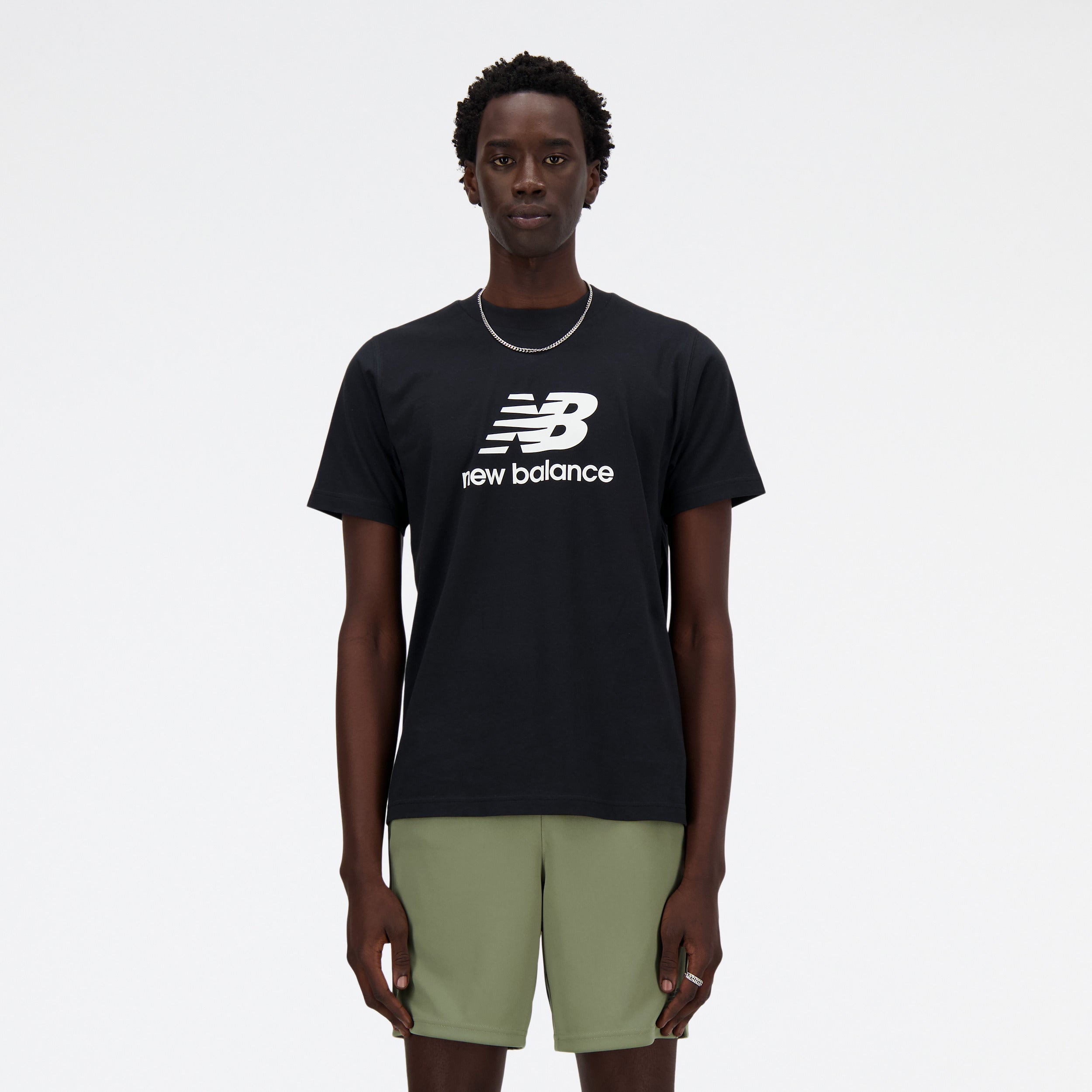 NEW BALANCE T-Shirt Uomo Sport Essentials Logo-Black