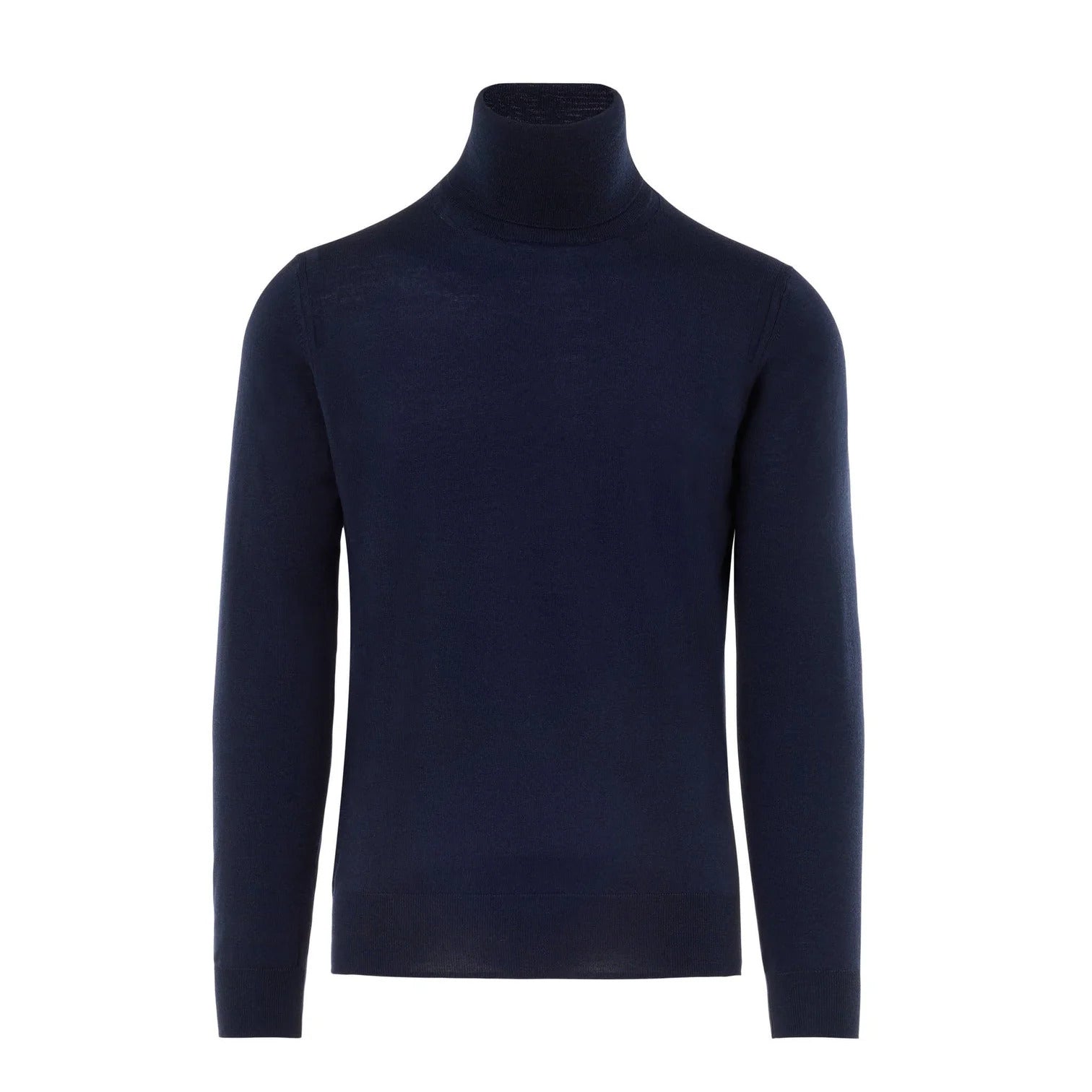 PAOLO PECORA Dolcevita Uomo Lana Merino Extrafine-Blu Navy