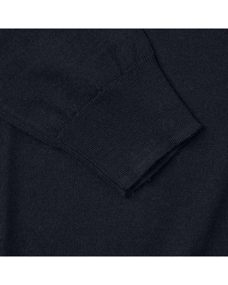 PAOLO PECORA Lupetto Uomo Lana Merino Extrafine-Blu Navy