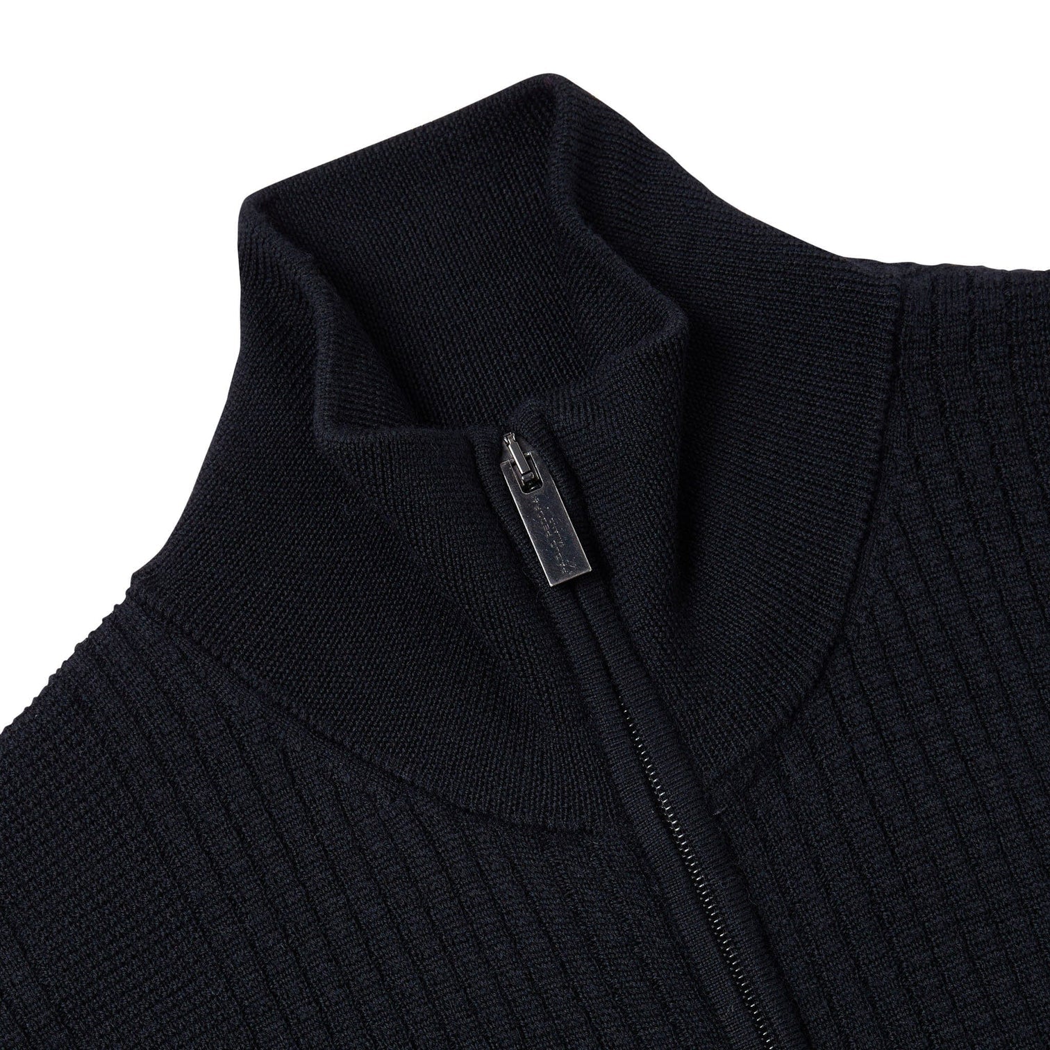 PAOLO PECORA Cardigan Uomo Lana Merino Mix Punti-Nero