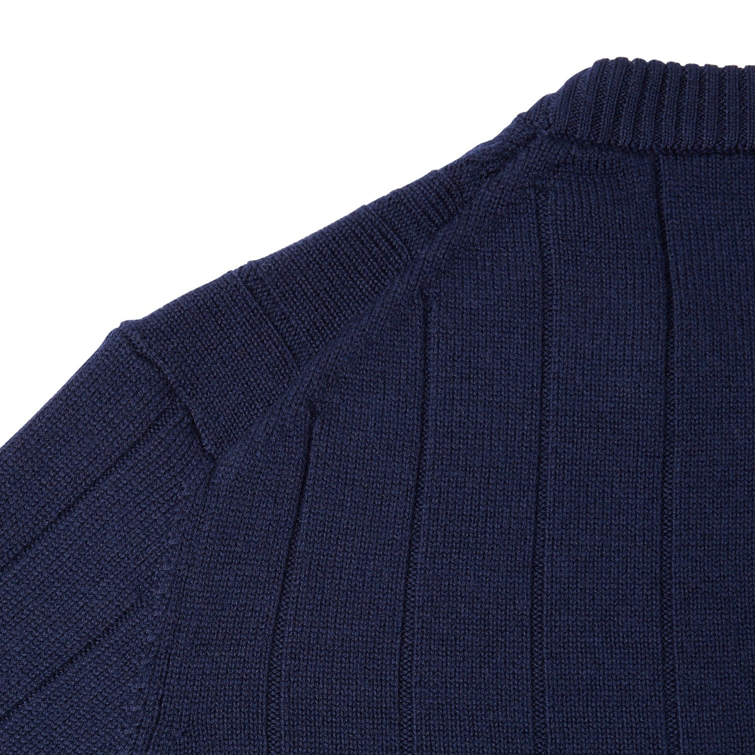 PAOLO PECORA Maglia Uomo Lana Merino Treccia-Blu Navy