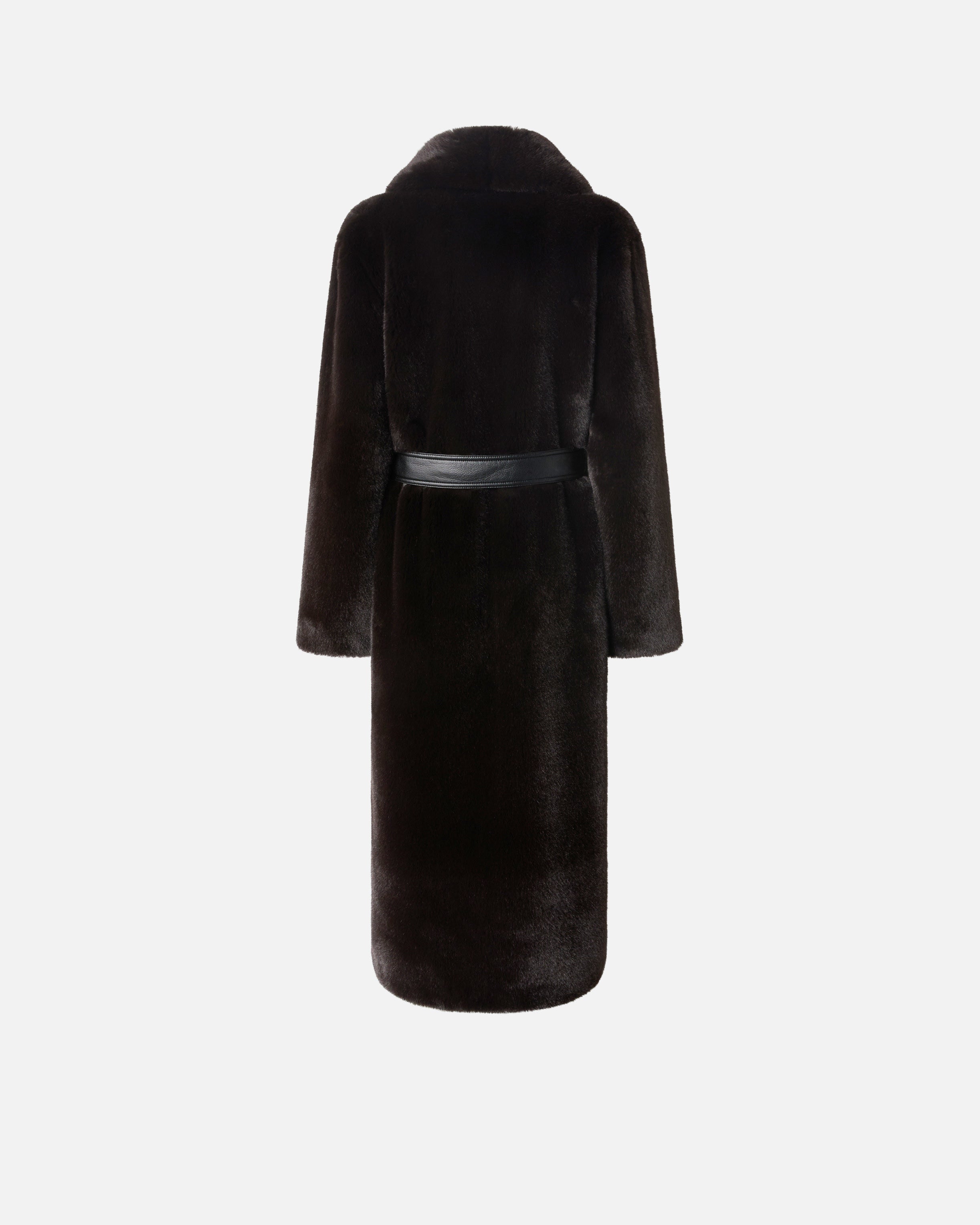 PINKO Cappotto Comore Effetto Pelliccia-Marrone