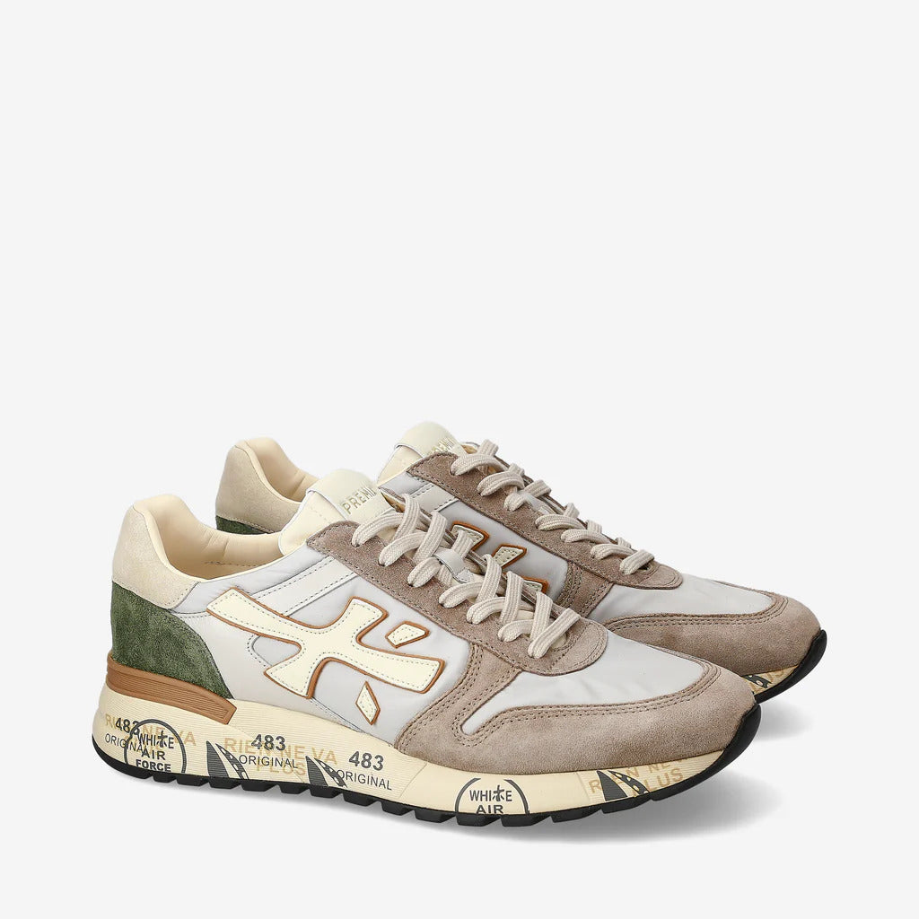 PREMIATA Sneaker Uomo Mick 6871-Beige Bianco