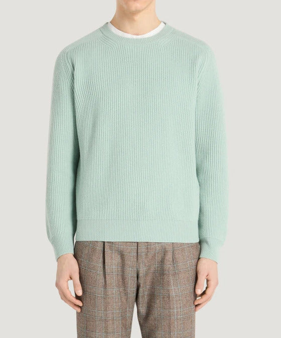 PT TORINO Maglia Uomo Lana Cashmere-Verde Acqua