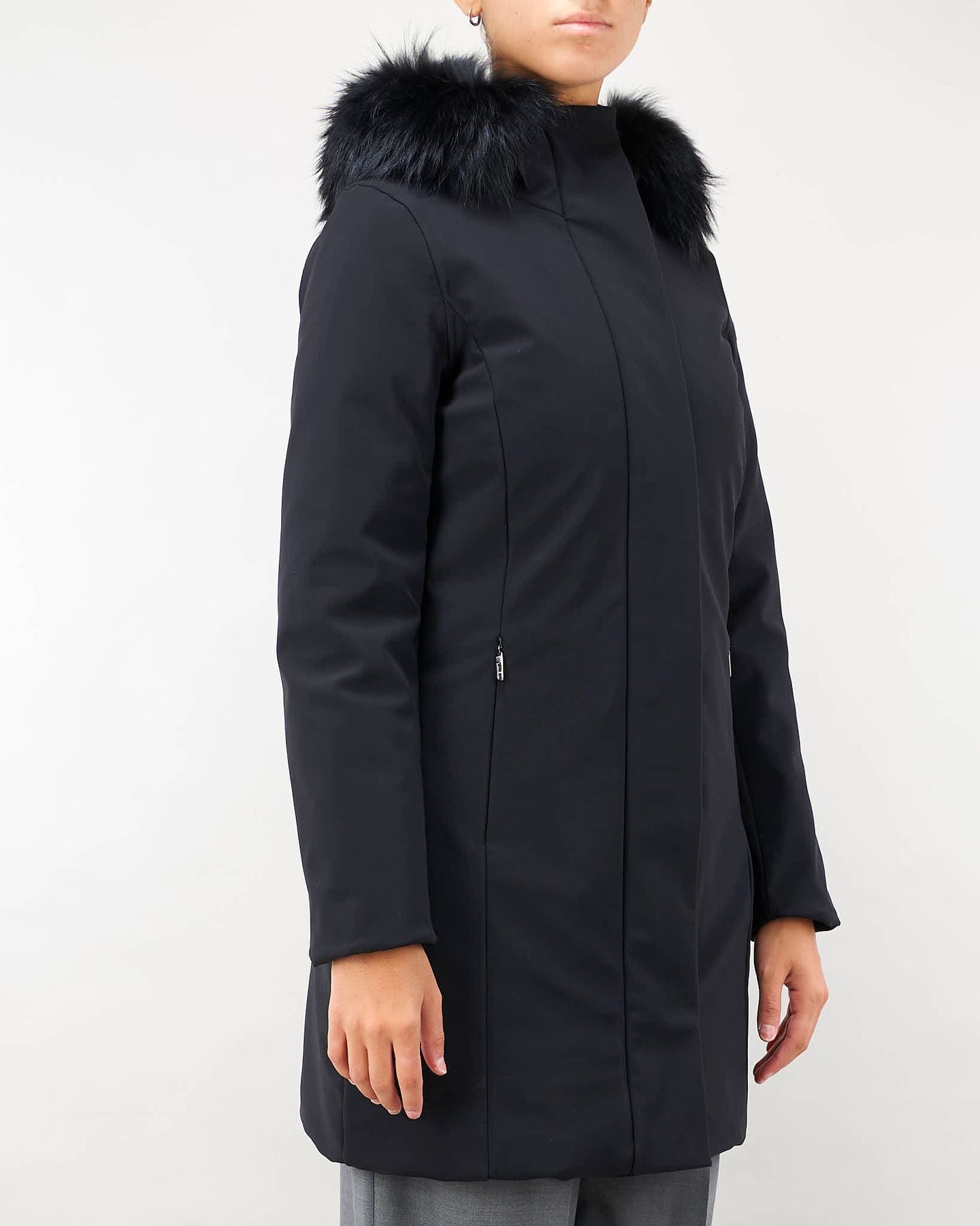 RRD Piumino Donna Winter Long Fur-Black