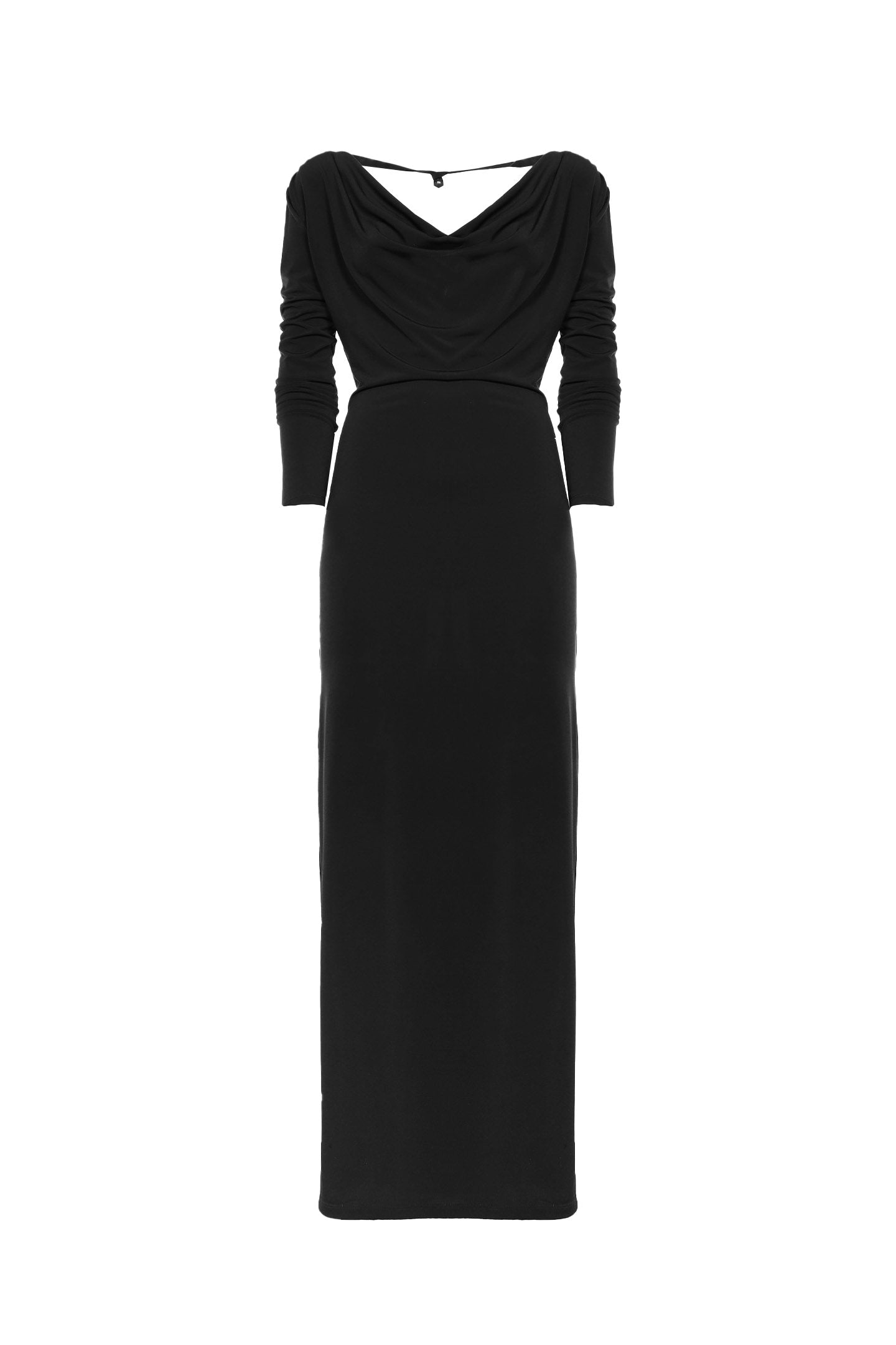 SO ALLURE Abito Lungo Donna Drappeggio-Black