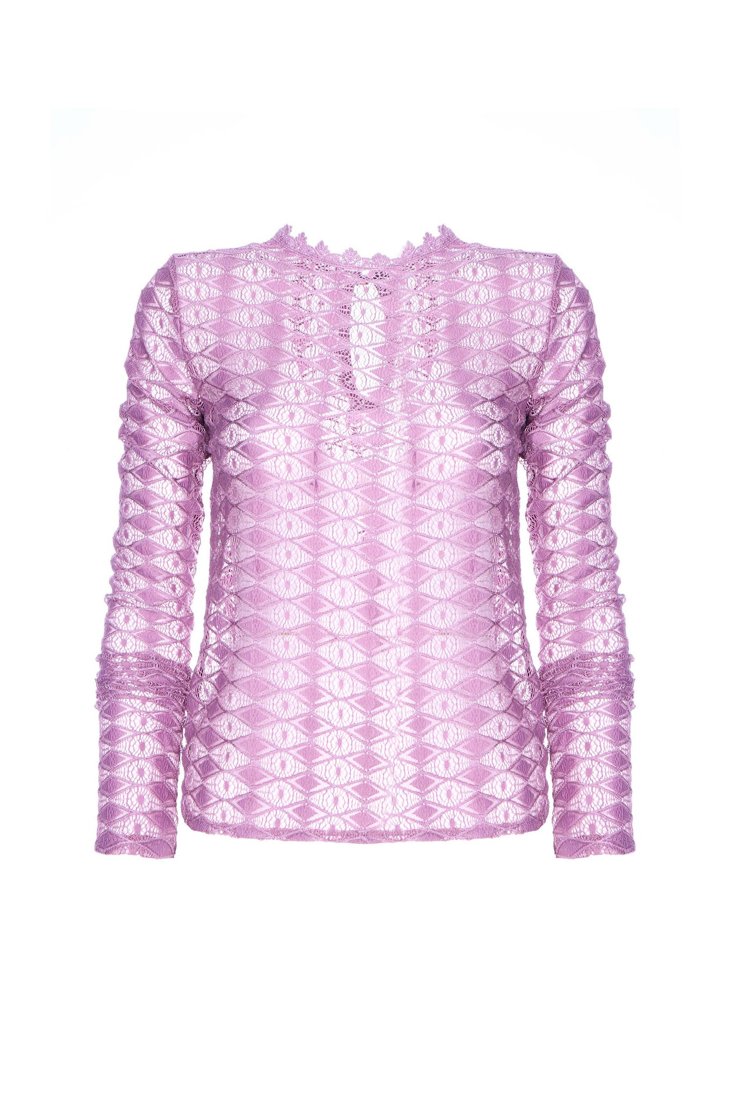 SO ALLURE Blusa Donna Pizzo Stretch-Orchid