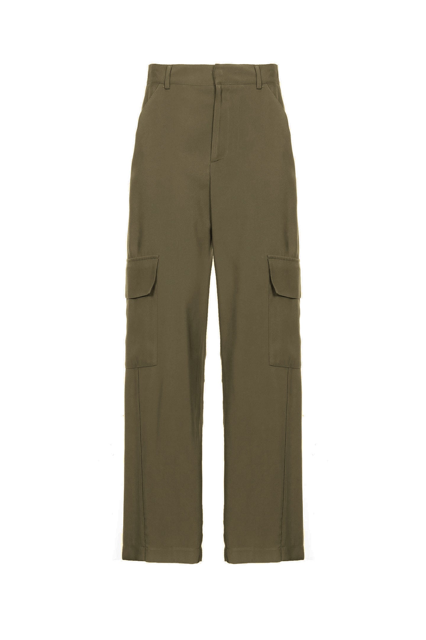 SO ALLURE Pantalone Donna Cargo Tencel-Green