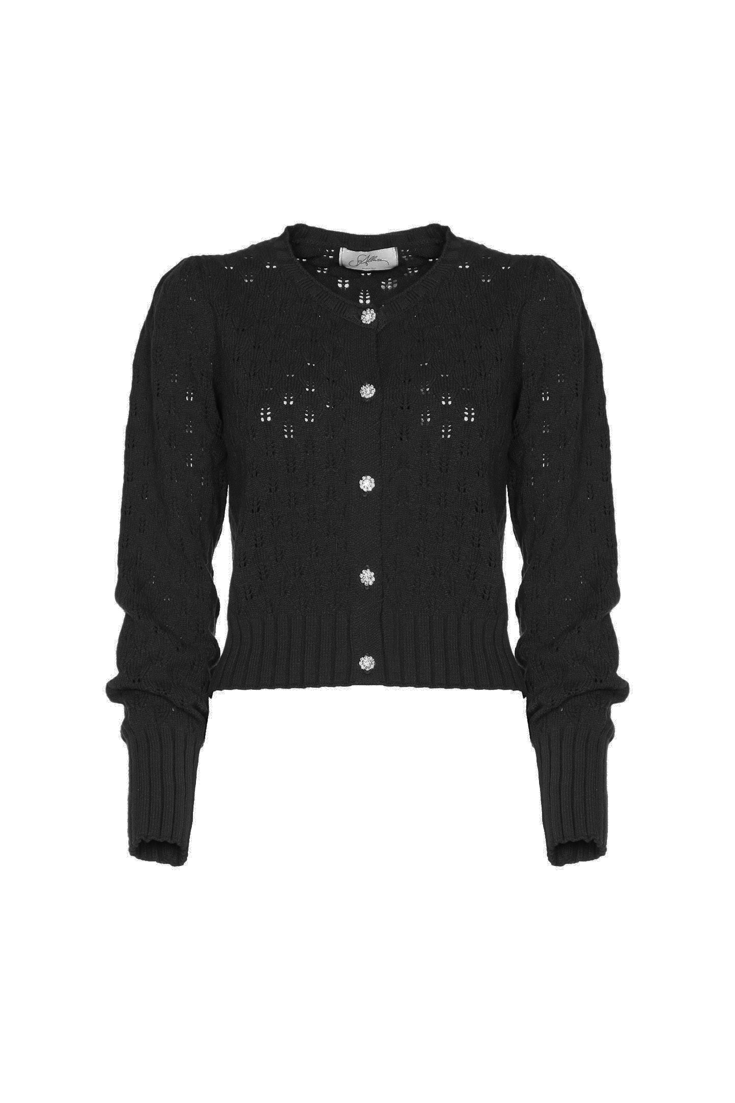 SO ALLURE Cardigan Donna Crochette-Black