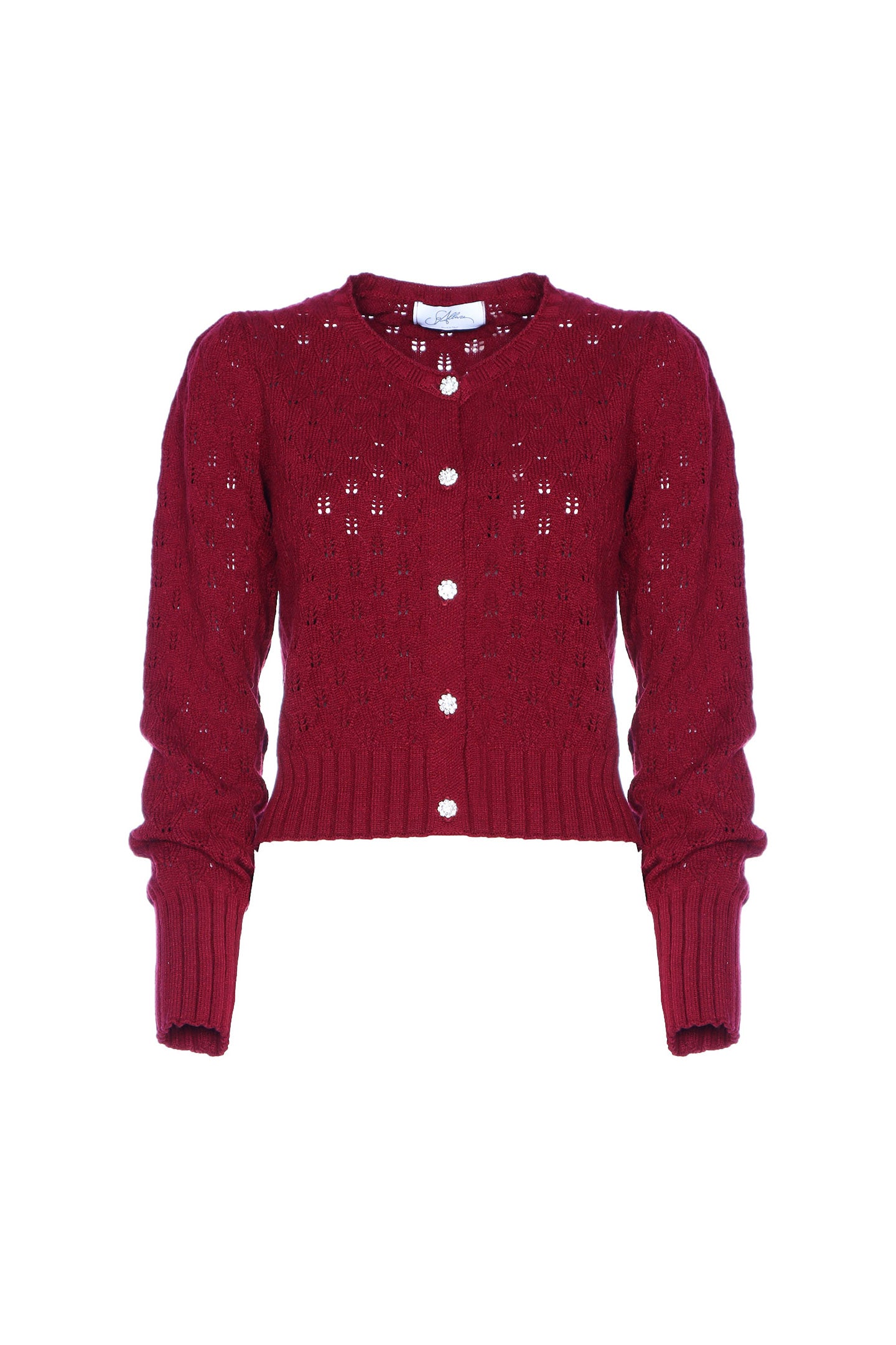 SO ALLURE Cardigan Donna Crochette-Burgundy