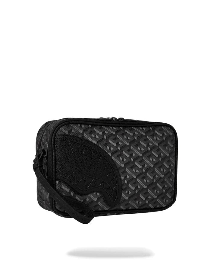 SPRAYGROUND Pochette Beauty 3DSG Blackout Toiletry Brick-Nero