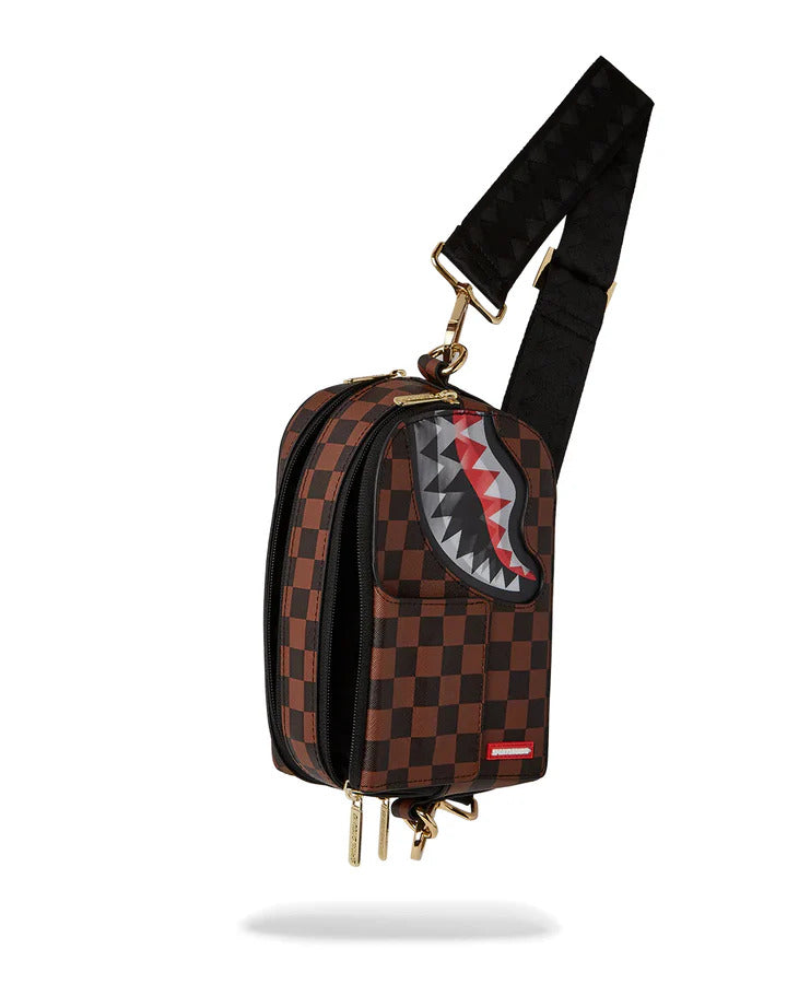 SPRAYGROUND Borsello Sharks in Paris Lenticular Chomp Sling-Marrone