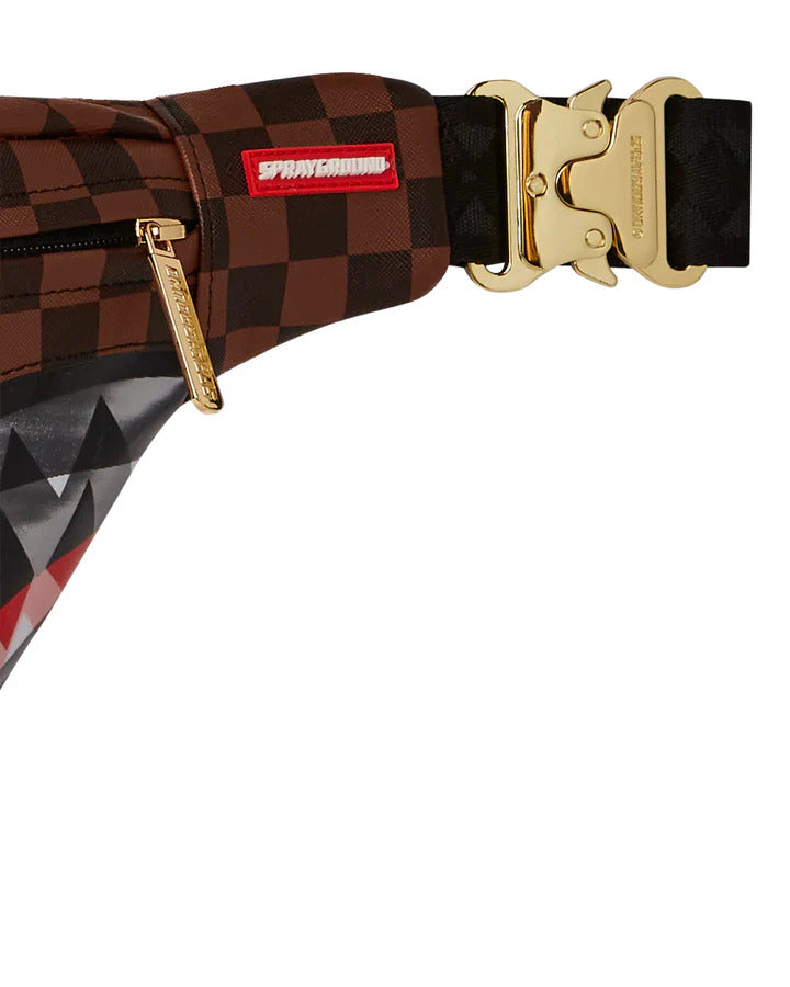 SPRAYGROUND Marsupio Sharks in Paris Lenticular Chomp Crossbody Savvy-Marrone