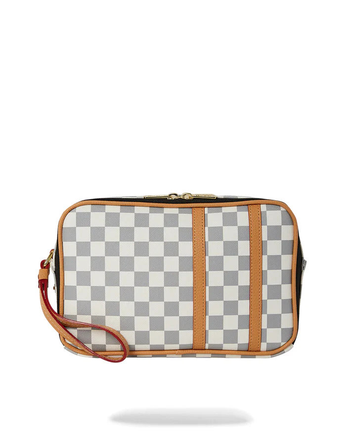 SPRAYGROUND Pochette Beauty Henny Raceway Cream-Bianco Marrone