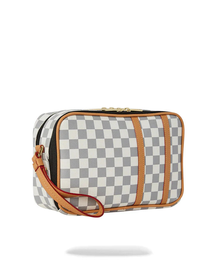 SPRAYGROUND Pochette Beauty Henny Raceway Cream-Bianco Marrone