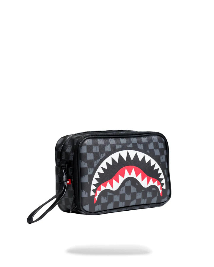 SPRAYGROUND Pochette Beauty Drip Check Shark Brick-Nero