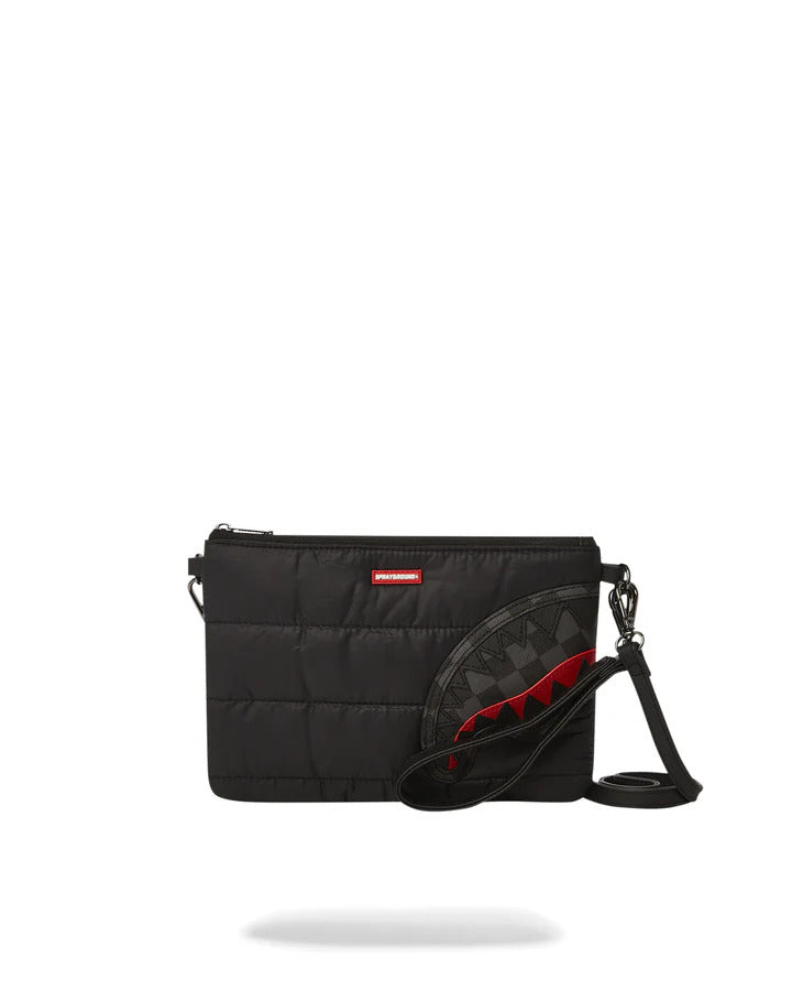 SPRAYGROUND Pochette Black Puffer Grey Check-Nero