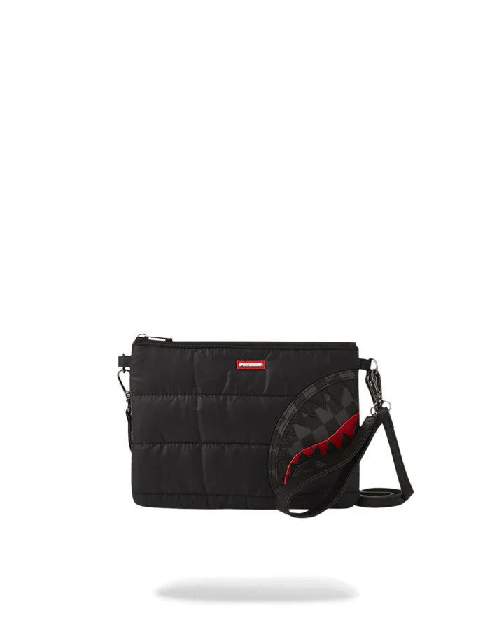 SPRAYGROUND Pochette Black Puffer Grey Check-Nero