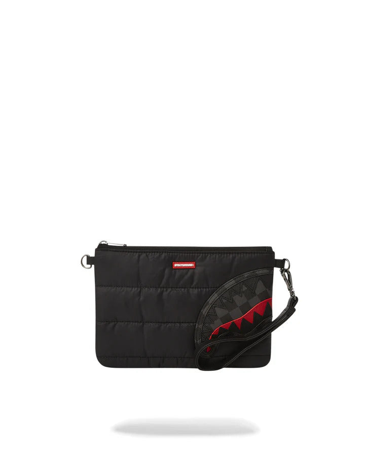 SPRAYGROUND Pochette Black Puffer Grey Check-Nero