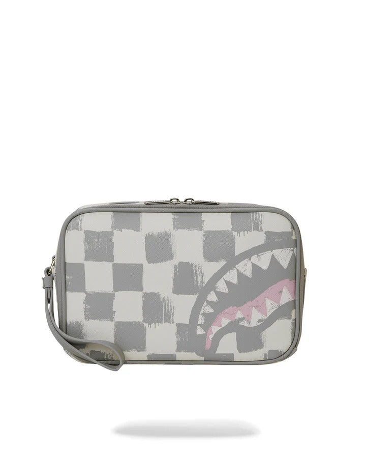 SPRAYGROUND Pochette Beauty Vanquish Cream Toiletry Bag-Grigio