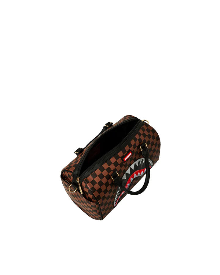 SPRAYGROUND Borsone Sharks in Paris Lenticular Chomp Mini Duffle-Marrone