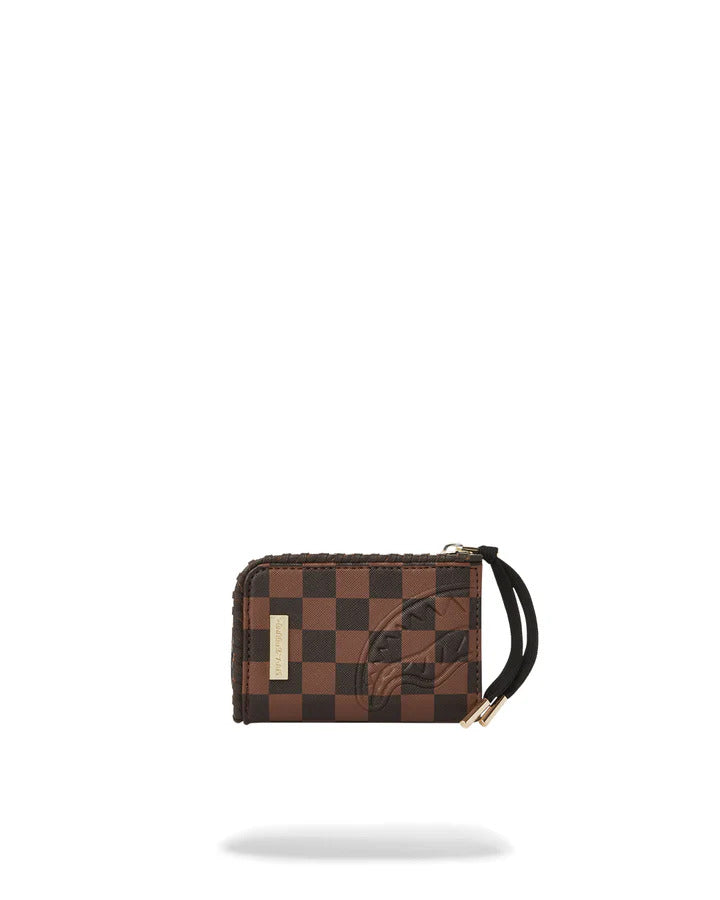 SPRAYGROUND Portafoglio Core Emboss Check Wallet-Marrone