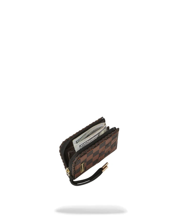 SPRAYGROUND Portafoglio Core Emboss Check Wallet-Marrone