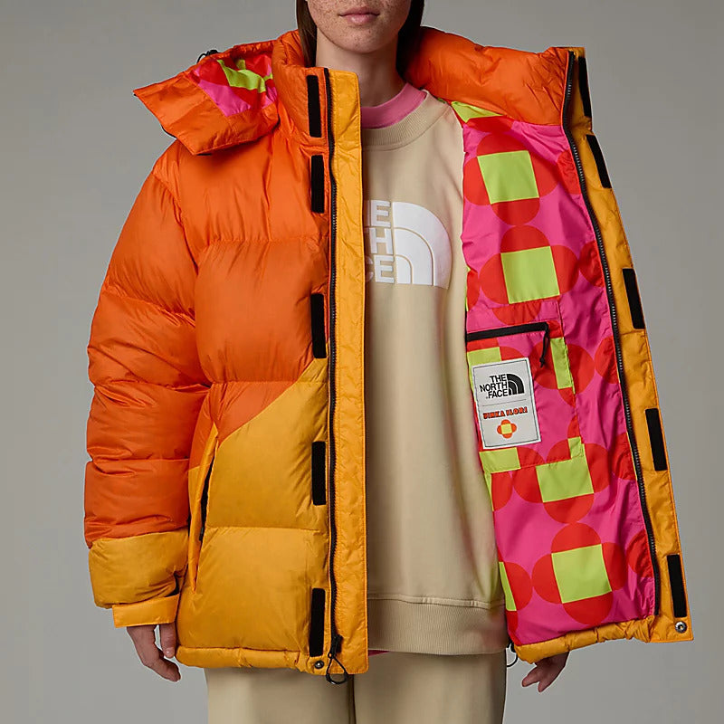 THE NORTH FACE Giacca Piumino Unisex TNF X YINKA ILORI-Red Orange Apricot Glaze