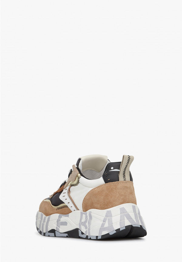 VOILE BLANCHE Sneaker Donna Club105-Beige Bianco