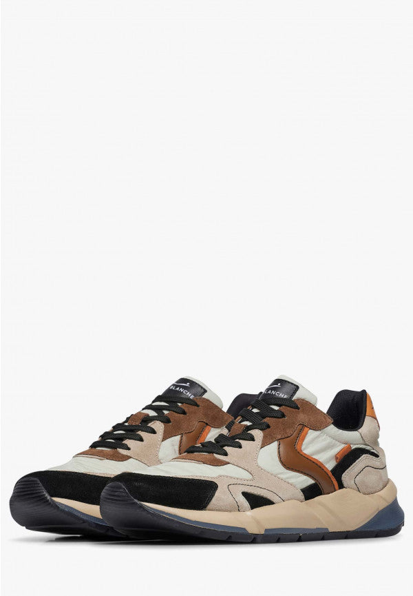 VOILE BLANCHE Sneaker Uomo Club19-Beige Nero