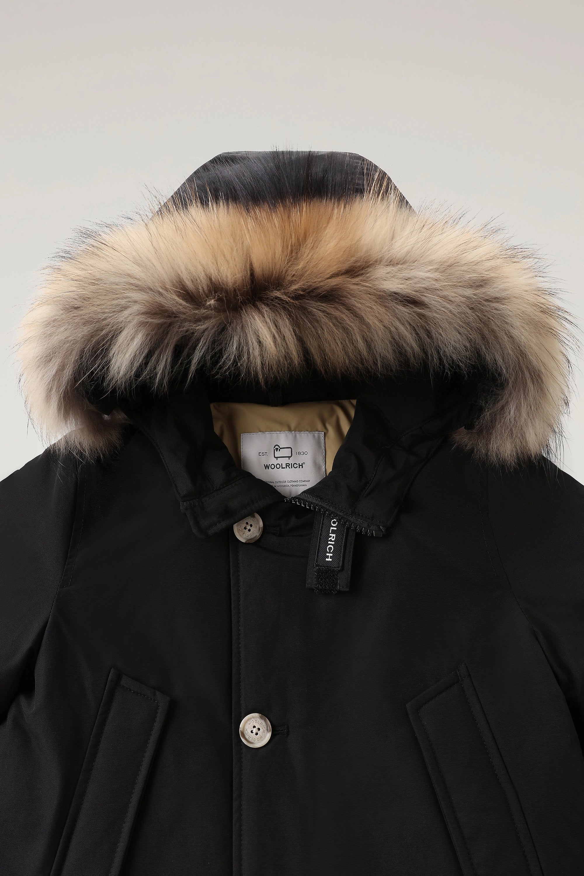 WOOLRICH KIDS Parka Bambino Arctic Detachable Fur Parka-Black