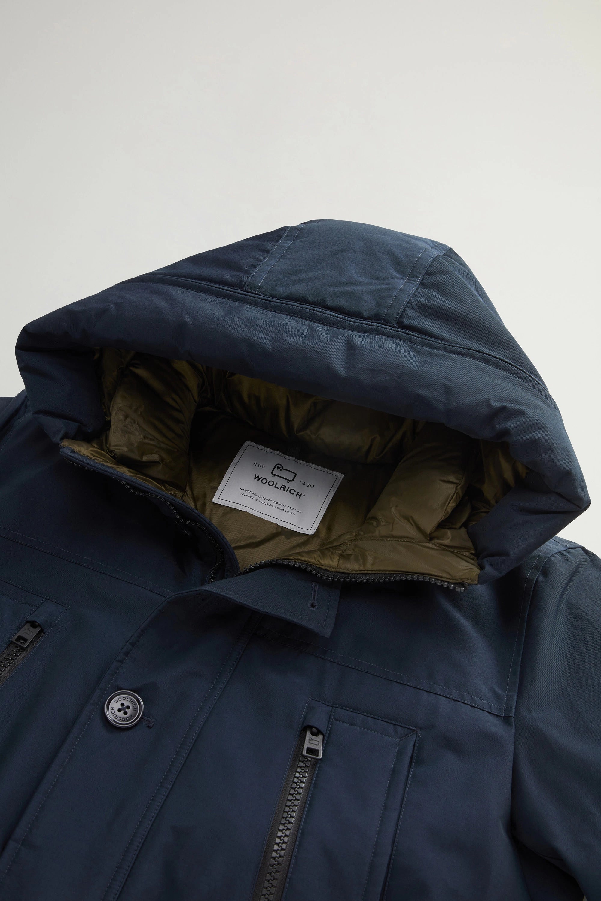 WOOLRICH Parka Uomo Ramar Arctic-Blue Melton