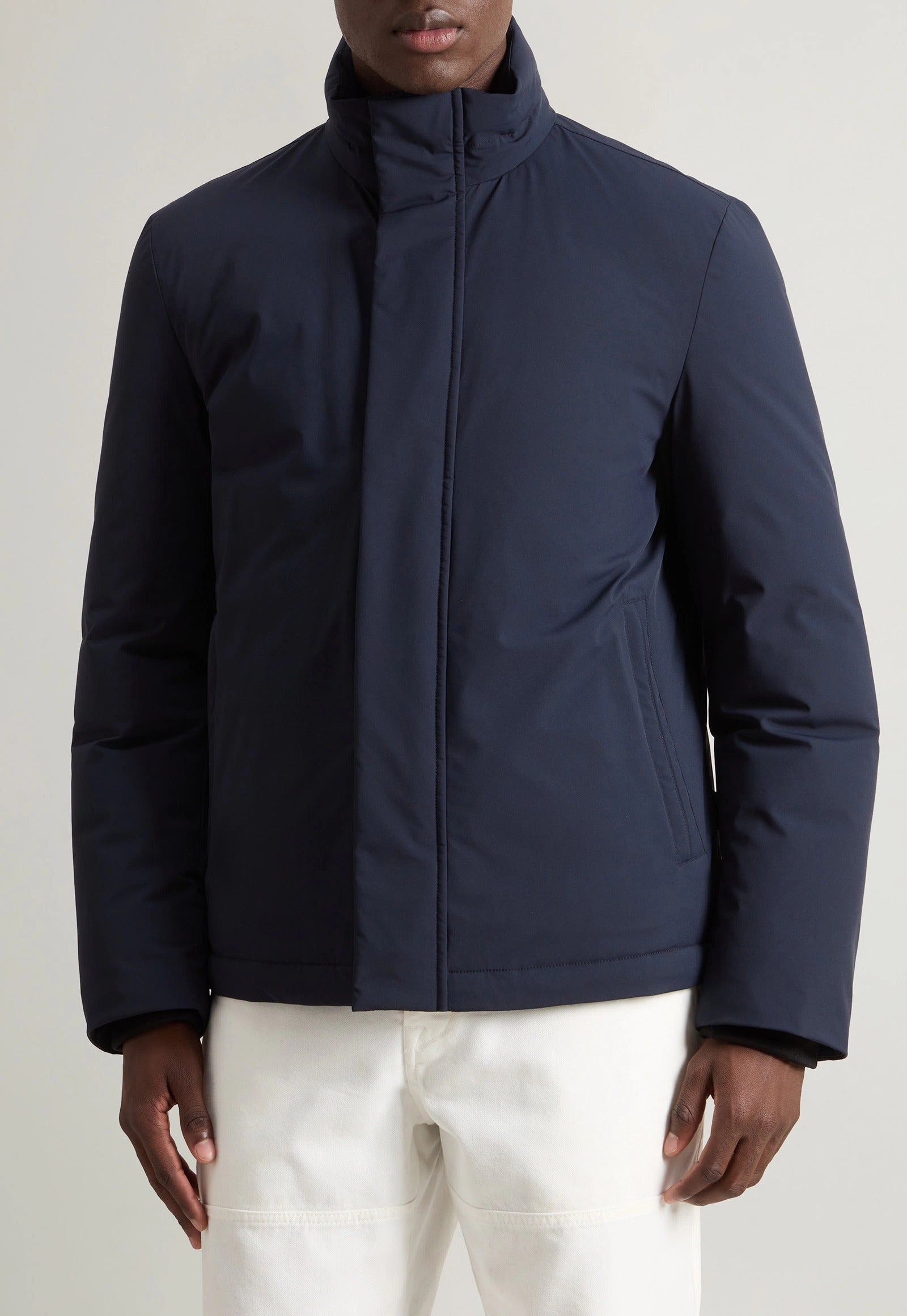 WOOLRICH Giacca Uomo Stretch Jacket-Blue Melton