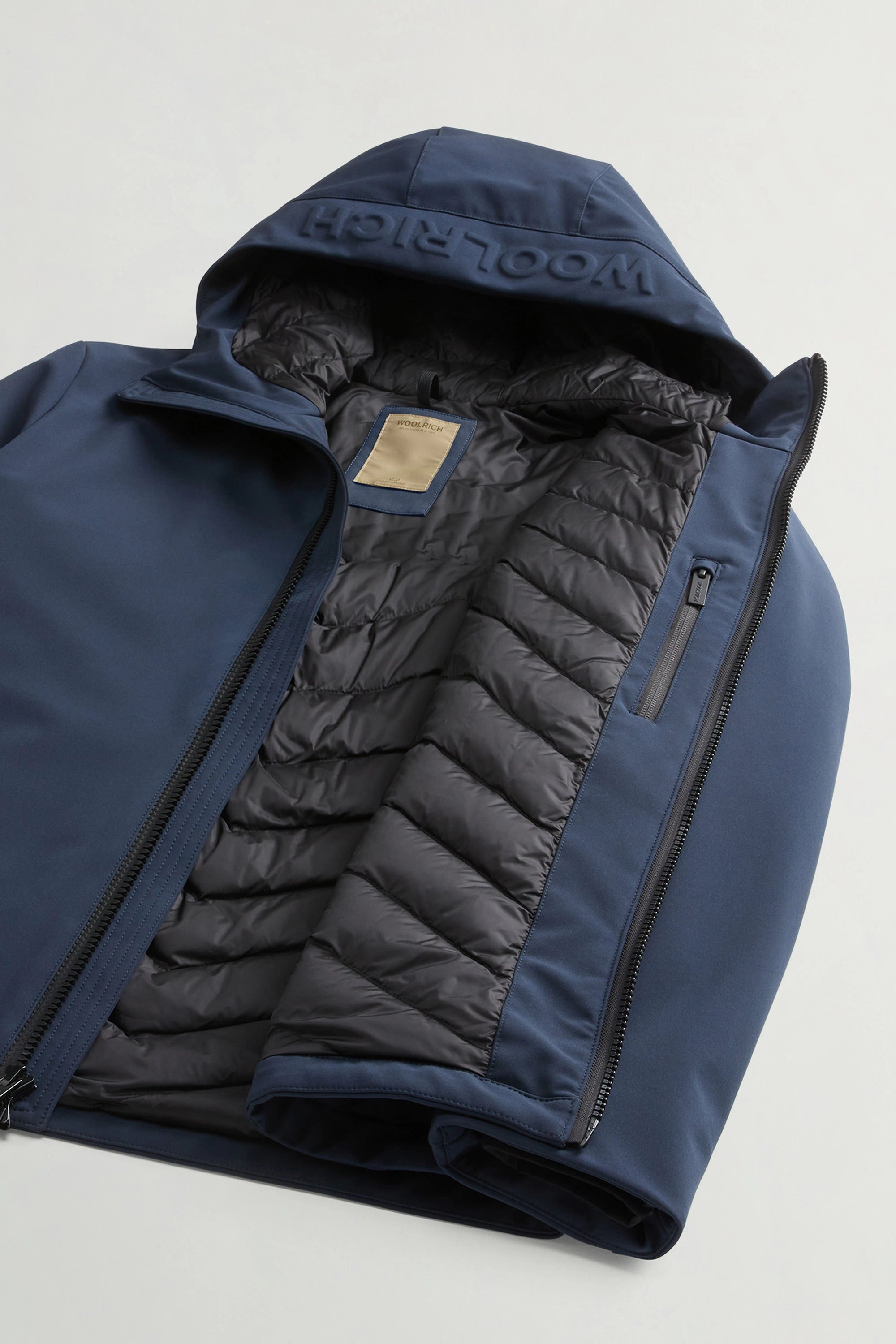 WOOLRICH Giacca Uomo Pacific Soft Shell Jacket-Melton Blue