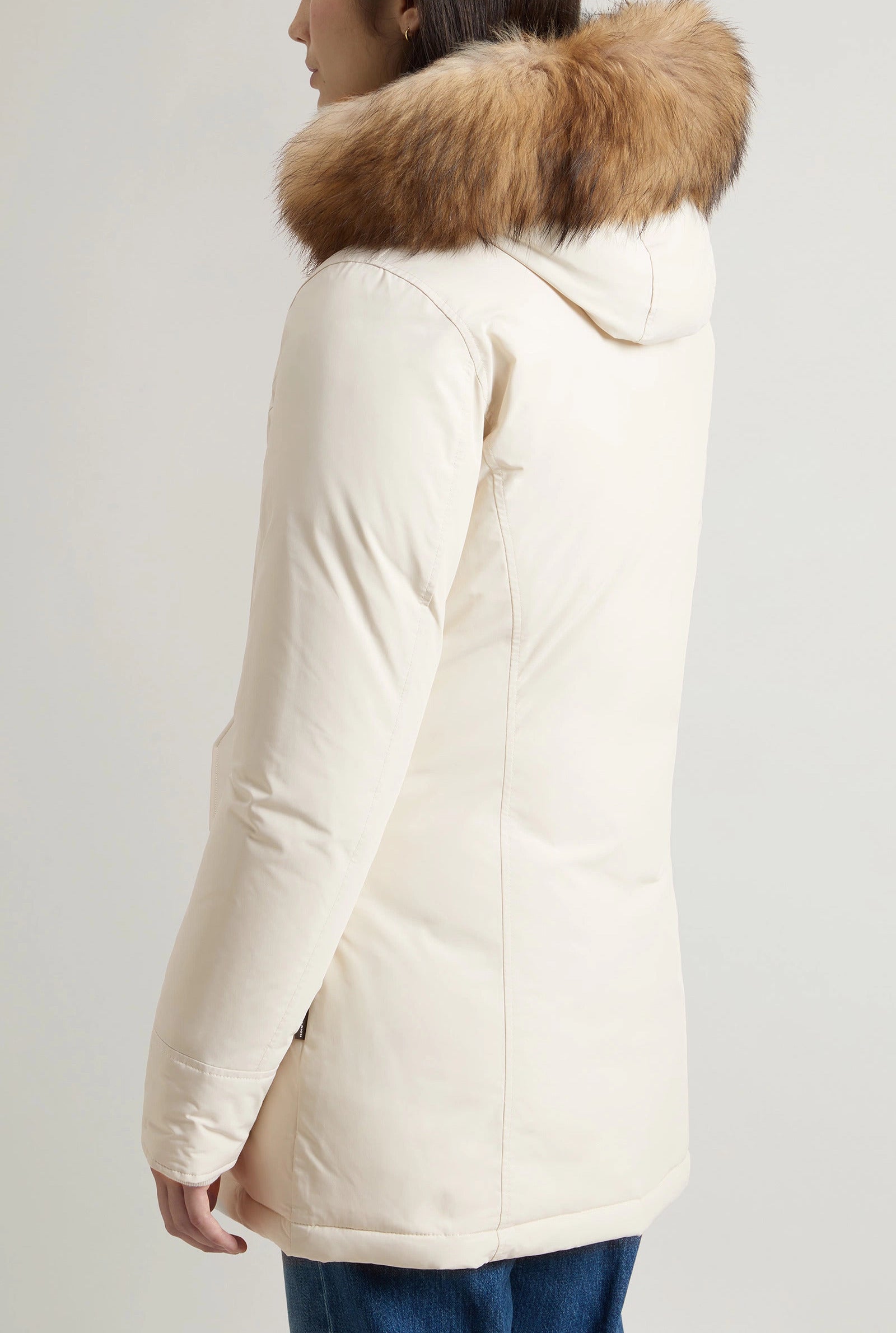 WOOLRICH Parka Donna Luxury Arctic Raccoon-Milky Cream