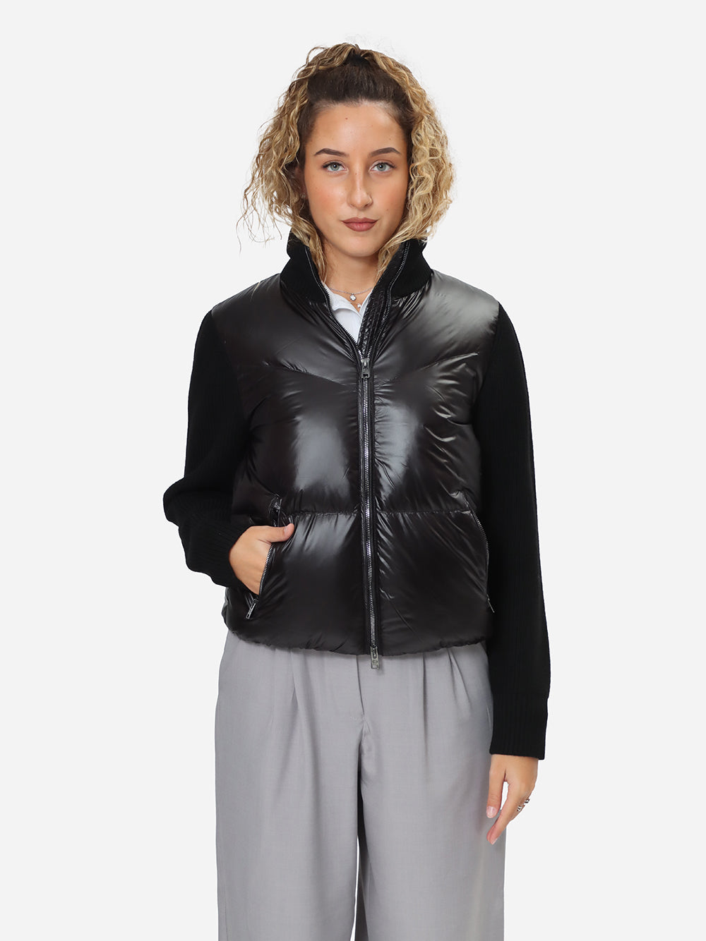 WOOLRICH Giacca Donna Aliquippa Hybrid-Black