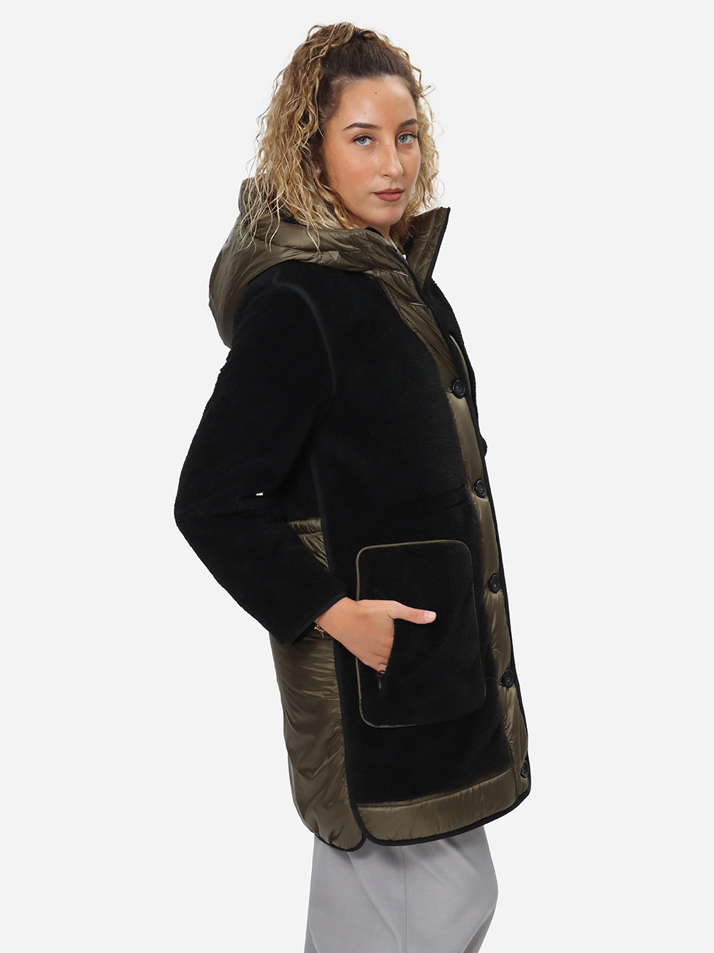 WOOLRICH Parka Donna Teddy-Nero