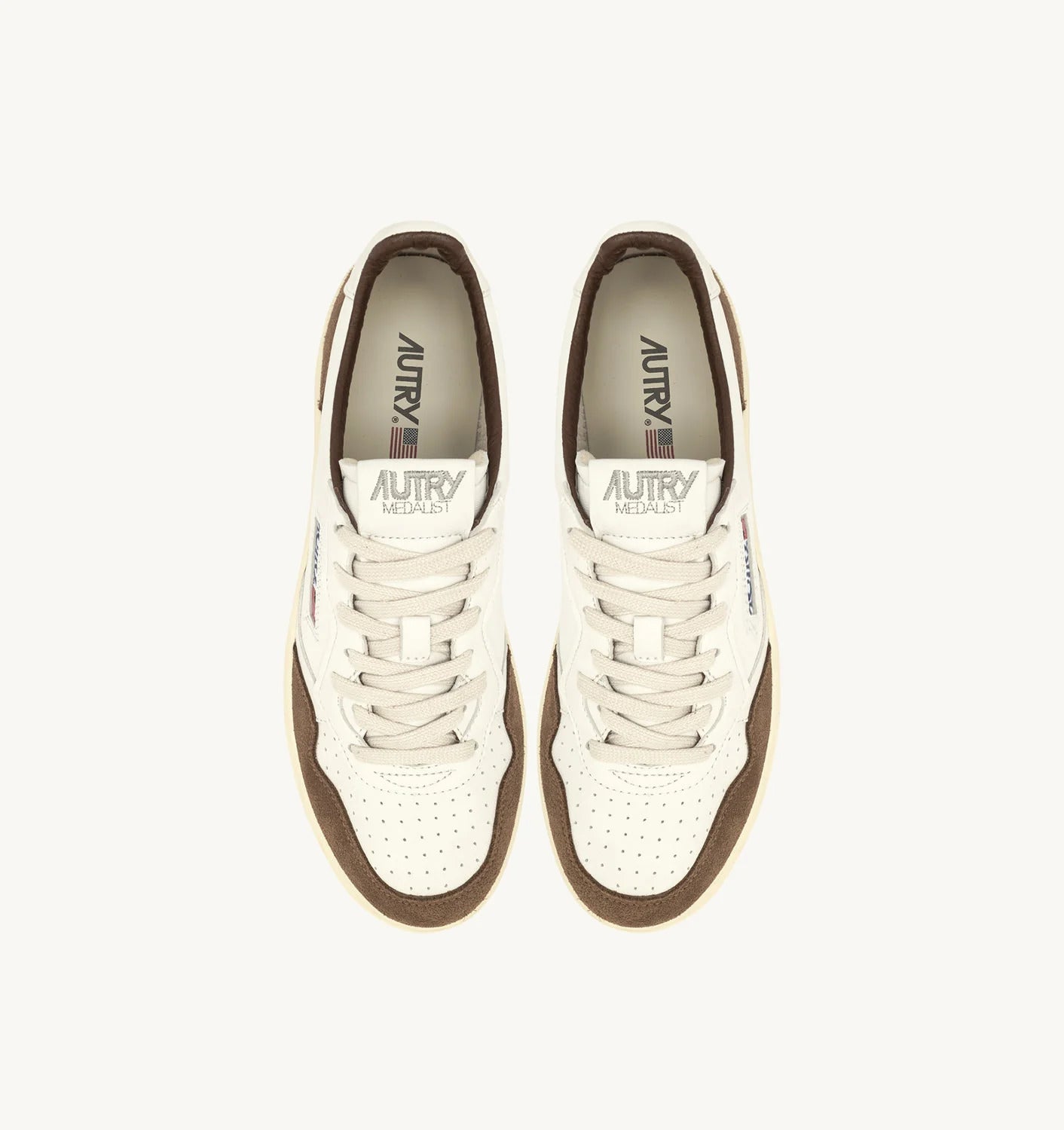 AUTRY Sneakers Uomo Medalist Low Man AULM-GS34-Bianco Cigar