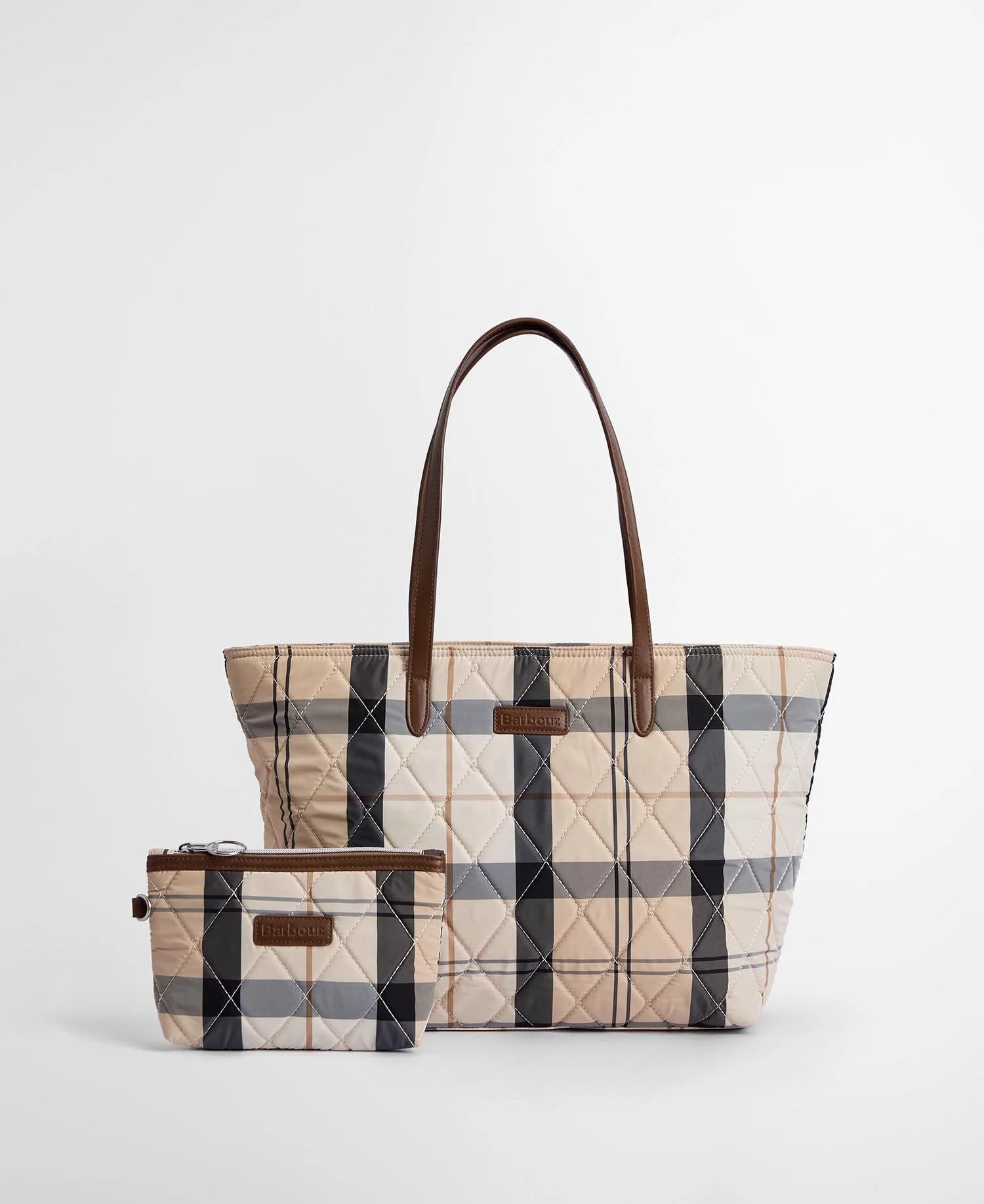 BARBOUR Borsa Tote Wetherham Quilted Tartan-Safari Tartan