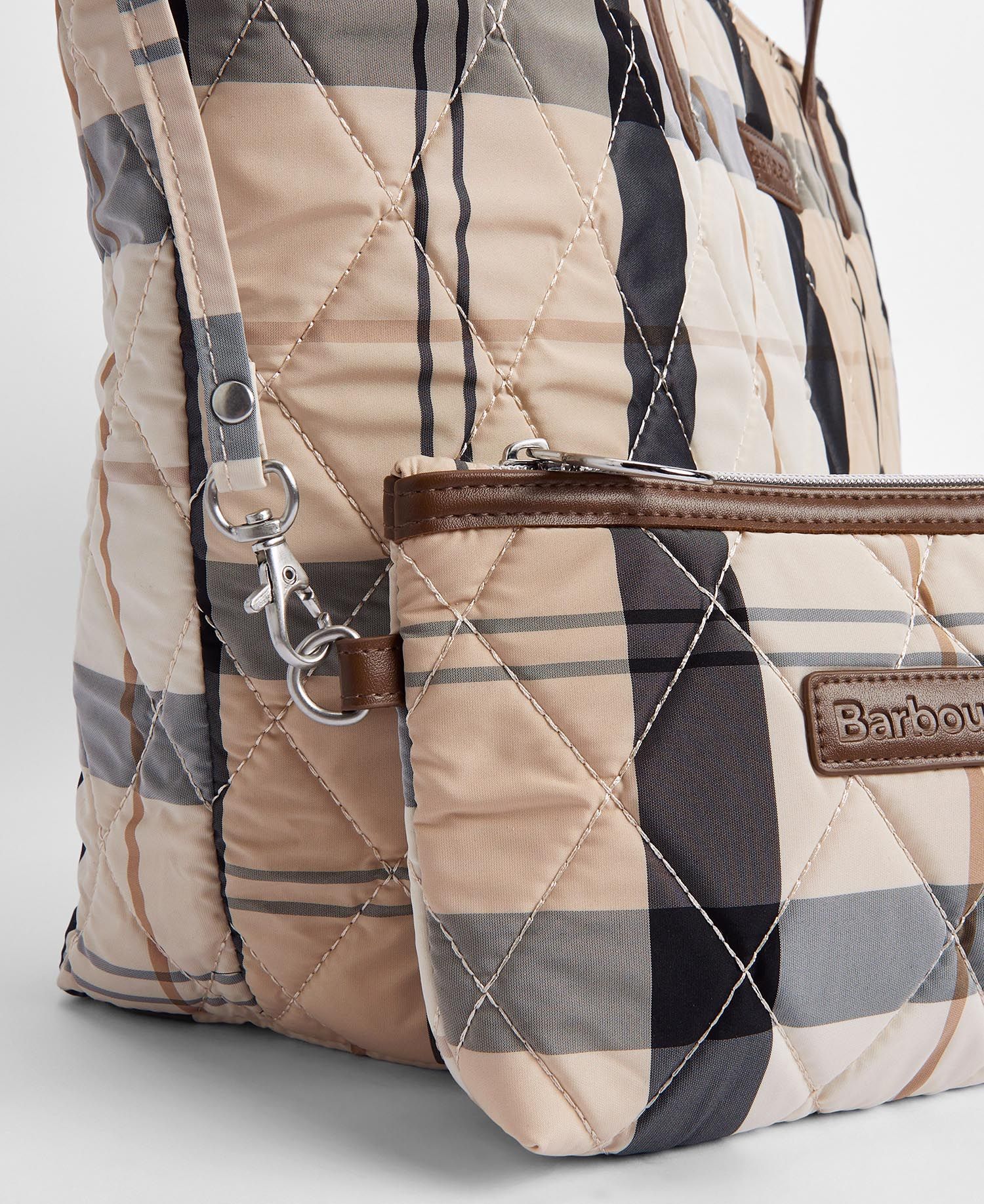 BARBOUR Borsa Tote Wetherham Quilted Tartan-Safari Tartan