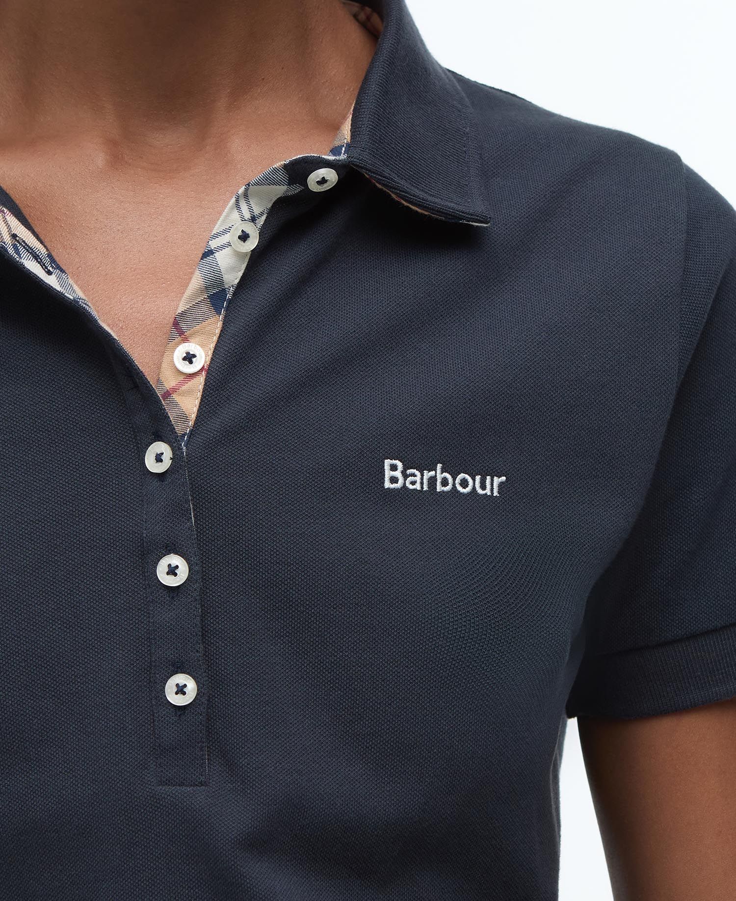 BARBOUR Polo Donna Portsdown-Navy Hessian