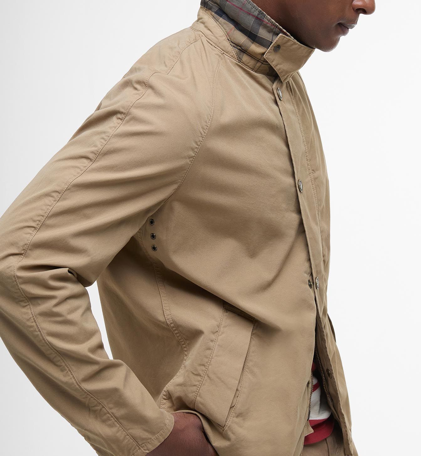 BARBOUR Giubbino Uomo Tracker-Washed Stone