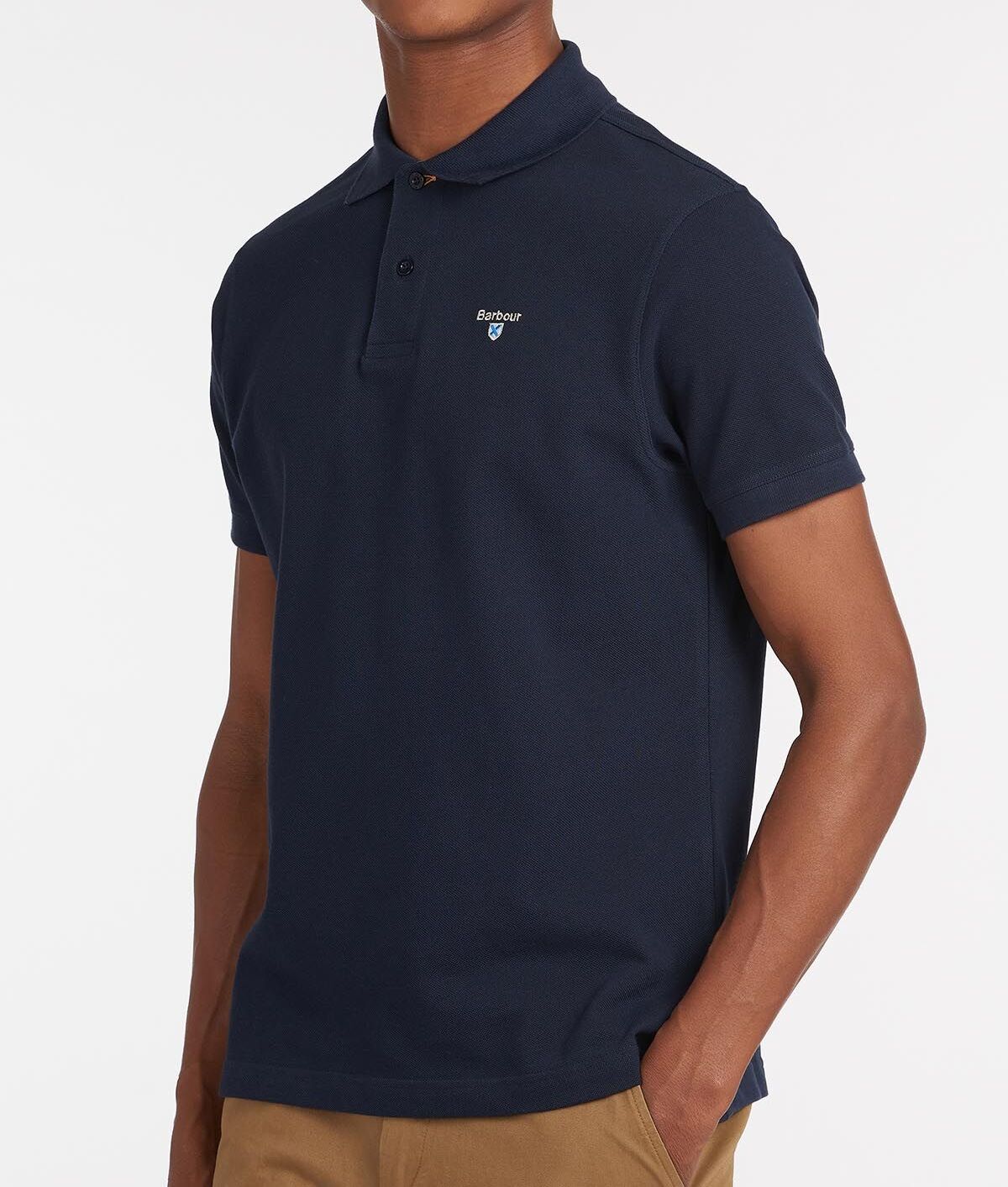 BARBOUR Polo Uomo Tartan Piquet-New Navy