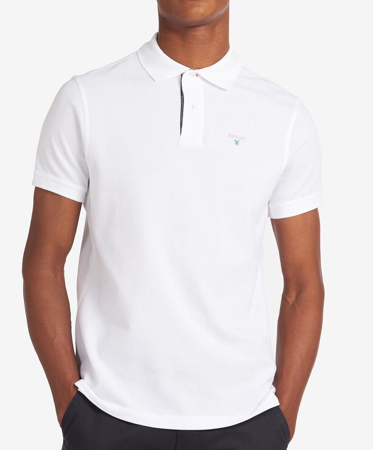 BARBOUR Polo Uomo Tartan Piquet-White