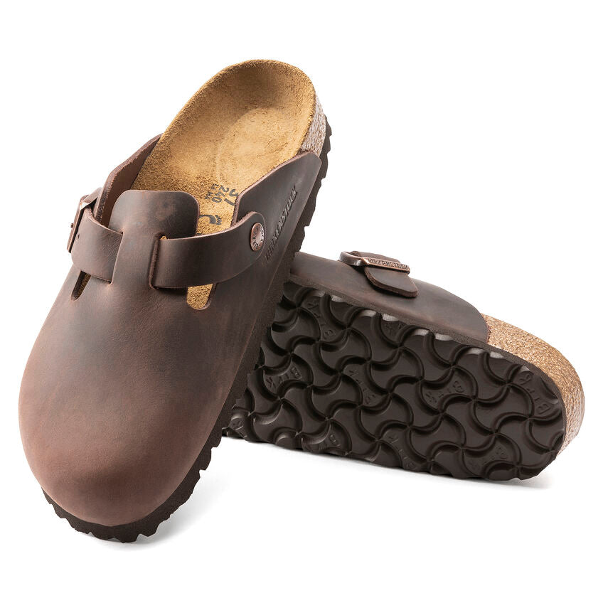 BIRKENSTOCK Ciabatta Unisex Boston Oiled Leather-Habana