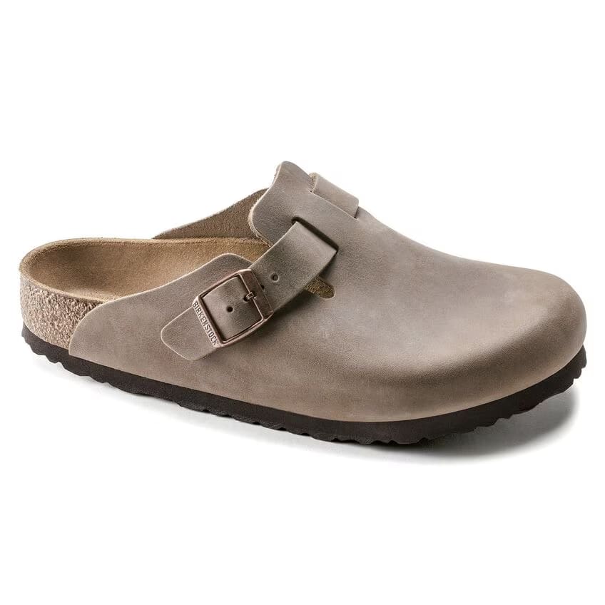 BIRKENSTOCK Ciabatta Unisex Boston Oiled Leather-Tobacco Brown