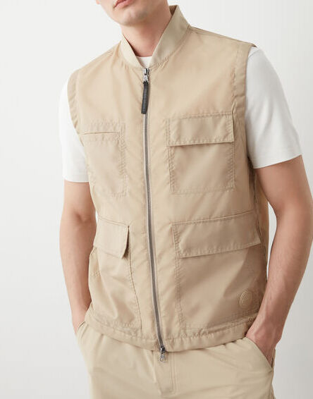 COLMAR Gilet Uomo Canvas-Beige Juta