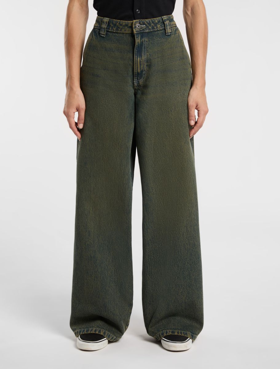 DICKIES Jeans Donna X Loose Denim Carpenter-Green Tone Fade